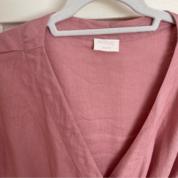 Posse Pink Linen Shirt - size XS/S - Picture 2 of 3